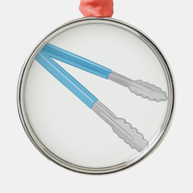 Tongs Metal Ornament (Front)