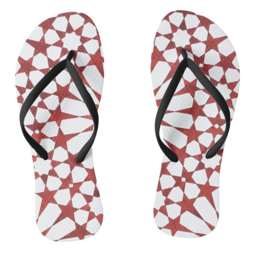 Tongs Red Andalusian mosaic ALHAMBRA Flip Flops