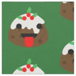tongue christmas pudding fabric