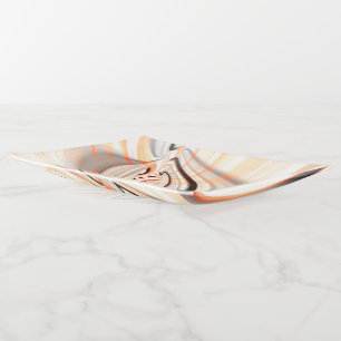 'Tongue' in smooth color texture with curve design Trinket Tray