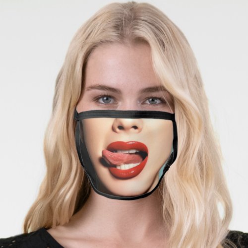 Tongue Licking Lips _ Hot Lady _ Flirting _ Funny Face Mask