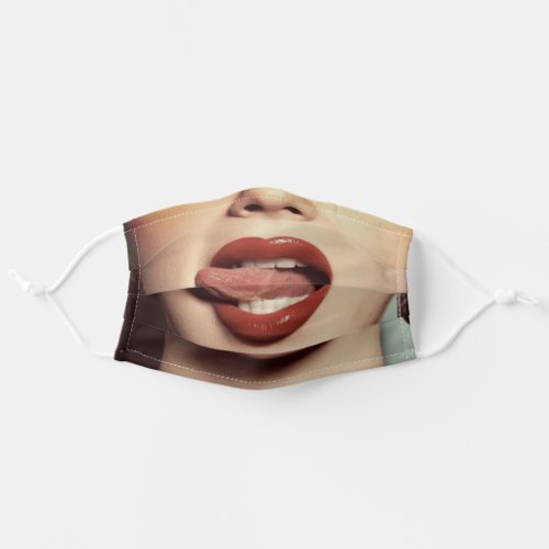 Tongue Licking Lips _ Hot Lady _ Funny _ Adult Cloth Face Mask
