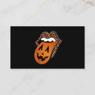 Tongue Mouth Halloween Business Card