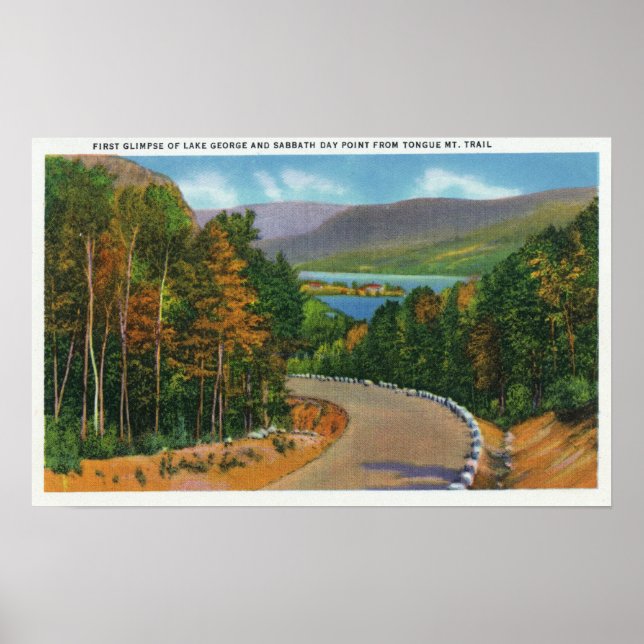 Tongue Mt Trail View of Sabbath Day Point and Poster (Front)