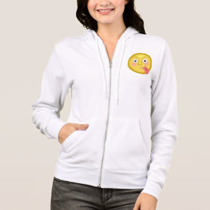 Tongue Out Emoji Funny Goofy Face Hoodie