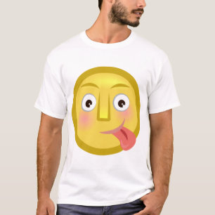 Tongue Out Emoji Funny Goofy Face T-Shirt