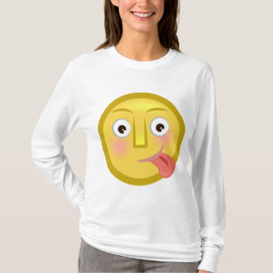 Tongue Out Emoji Funny Goofy Face T-Shirt