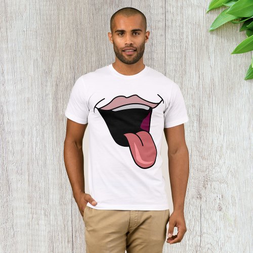 Tongue Out Mens T_Shirt