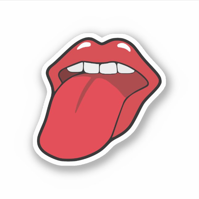 Tongue Out Sticker (Front)