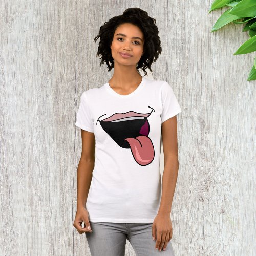 Tongue Out Womens T_Shirt