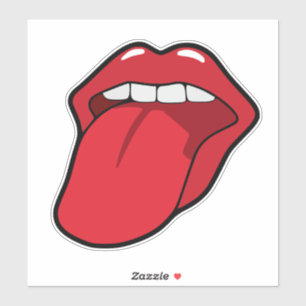 Tongue Sticking out BIG sticker decal
