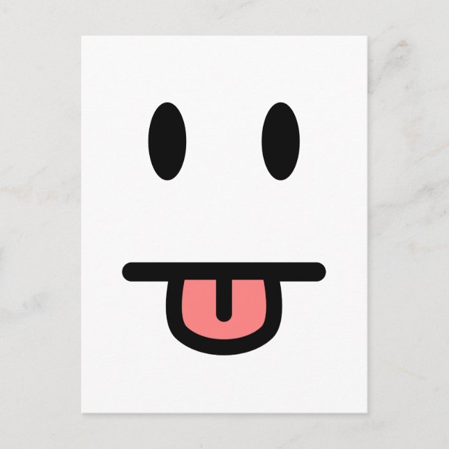 Tongue Sticking Out Face Postcard (Front)