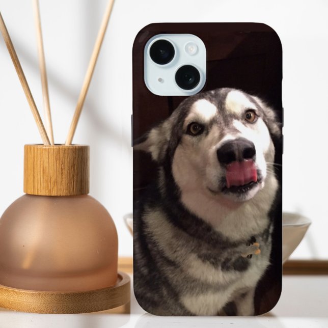 Tongue Teasing Alaskan Malamute Photograph Case-Mate iPhone Case (Keep the placeholder Alaskan Malamute photo or easily replace it with your favorite pic. )