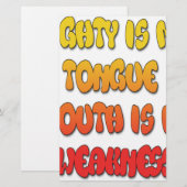 Tongue Tied: Funny Tongue Quote Colorful Text Art (Front/Back)