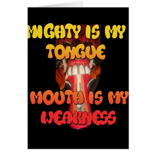 Tongue Tied: Funny Tongue Quote Colorful Text Art (Front)
