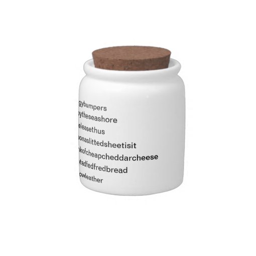 Tongue Twisters for Actors Candy Jar Zazzle