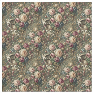 Tongue Whipped Blooms – Gothic Dense Tile Fabric