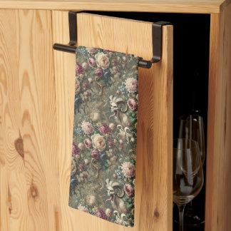 🩸 Tongue Whipped Blooms – Gothic Victorian Kitchen Towel
