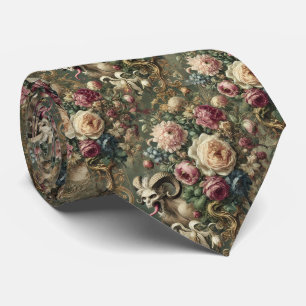 🩸 Tongue Whipped Blooms – Gothic Victorian Neck Tie