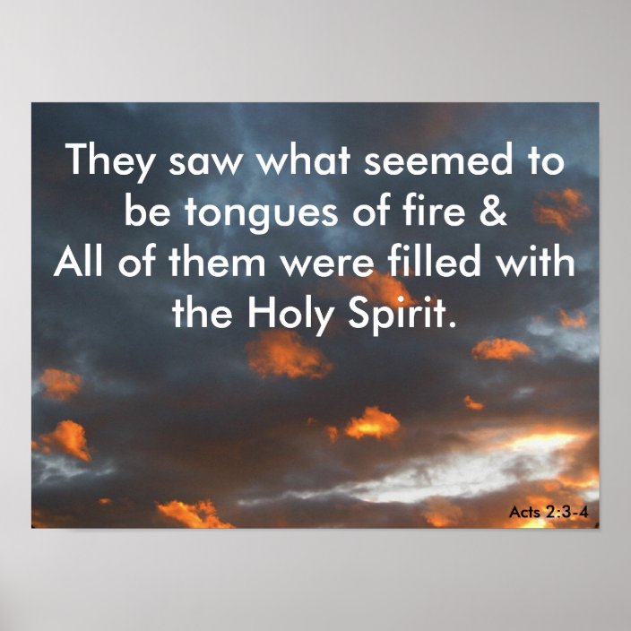 Tongues of Fire - Versed Poster | Zazzle.com