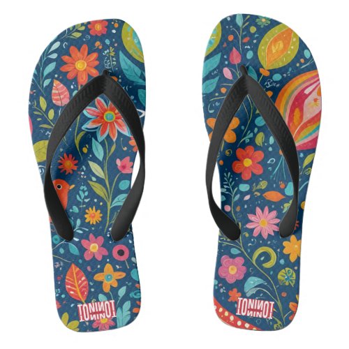 TONI ORIGINAL – Floral Artistic Summer Flip Flops