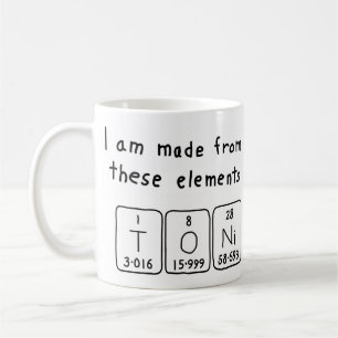 Toni periodic table name mug