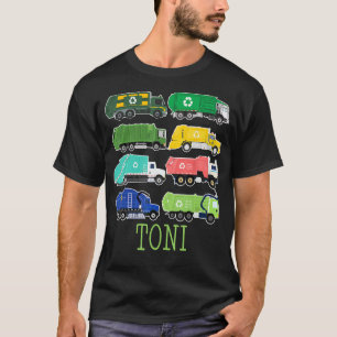 Toni Trash Truck For Kids Collector Ecologist Garb T-Shirt