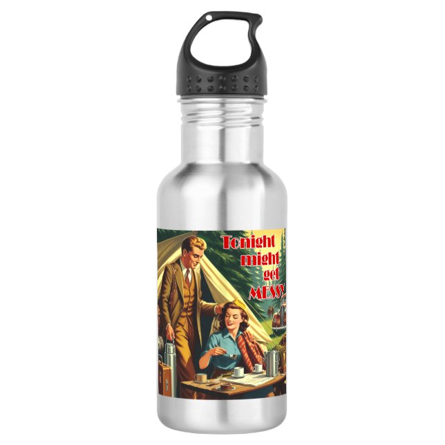 Tonight Might Get Messy Camping Stainless Steel Water Bottle (Front)