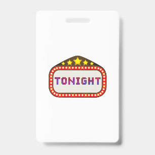 Tonight Movie Theater Marquee Badge