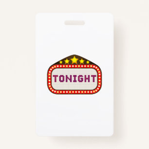 Tonight Movie Theater Marquee Badge