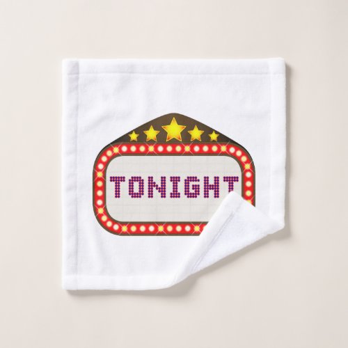 Tonight Movie Theater Marquee Bath Towel Set