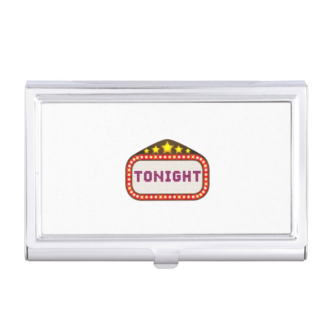 Tonight Movie Theatre Marquee Business Card Case (Front)