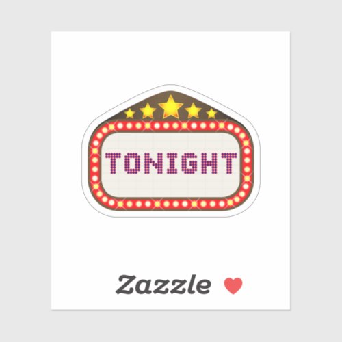 Tonight Movie Theatre Marquee Sticker