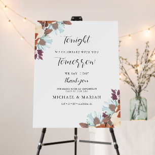 Tonight We Celebrate Rehearsal Dinner Floral Foam Board