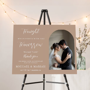 Tonight We Celebrate Rehearsal Dinner Photo Foam Board