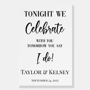 Tonight We Celebrate Rehearsal Dinner Poster