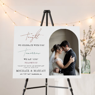 Tonight We Celebrate Rehearsal Dinner Wedding Foam Board