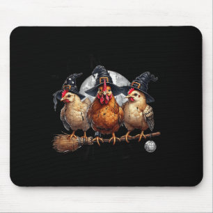 Tonight We Fly, Chicken Witch, Funny Halloween Chi Mouse Pad