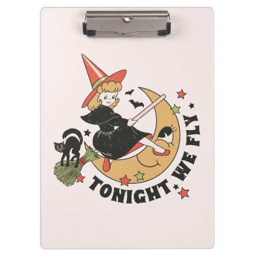 Tonight We Fly Cute Witch Clipboard