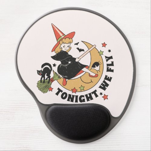 Tonight We Fly Cute Witch Gel Mouse Pad