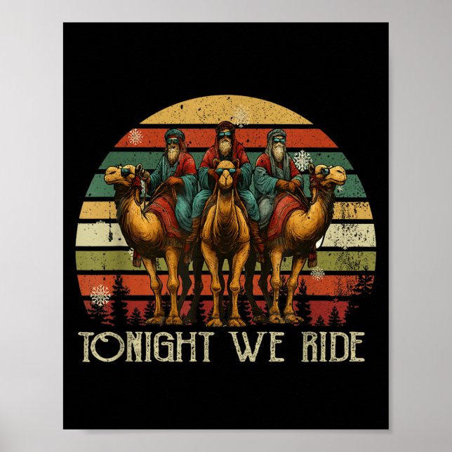 Tonight We Ride Christmas, 3 Wise Men, Christian C Poster (Front)