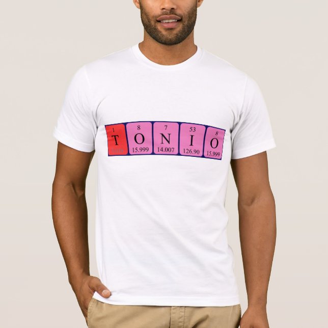 Tonio periodic table name shirt (Front)