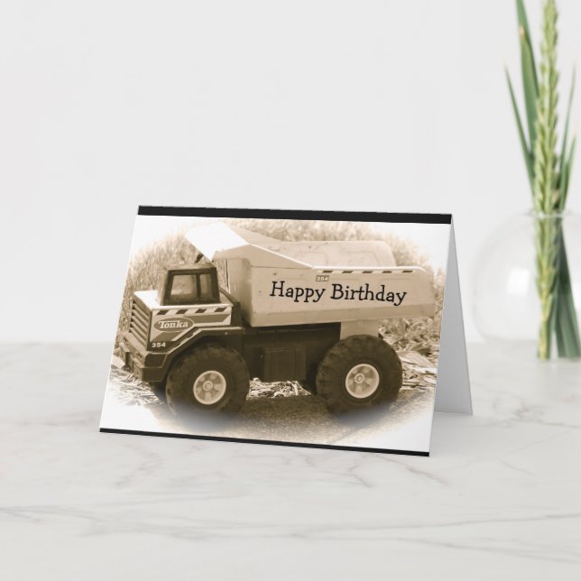 Tonka Truck birthday card (Front)