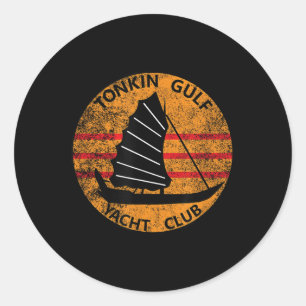 Tonkin Gulf Yacht Club 7th Fleet Vietnam Veteran P Classic Round Sticker