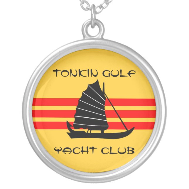TONKIN GULF YACHT CLUB SILVER PLATED NECKLACE (Front)