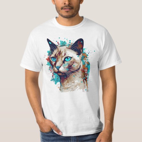 Tonkinese Canvas Meowsterpieces Clever Hybrid Cat T_Shirt