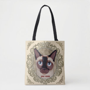 Tonkinese Cat all over tote bag