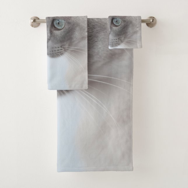 Tonkinese Cat Bath Towel Set (Insitu)