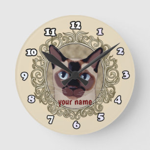 Tonkinese Cat clock