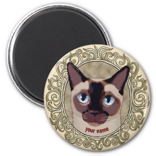 Tonkinese Cat custom name  magnet